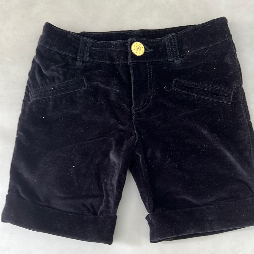 Zara Black Velvet Shorts Luxurious Mid-Thigh Bottoms